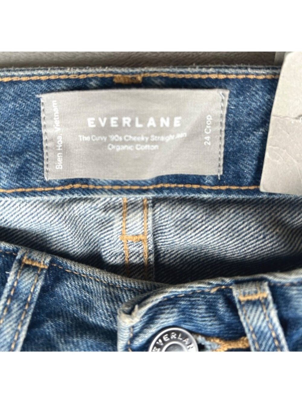 The Curvy 90s Cheeky Straight Jean By Everlane - Vintage Mid Blue High Rise 24 - Picture 10 of 16
